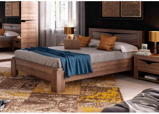 Кровать 1600 "Соренто" спальня Дуб стирлинг, МебельГрад