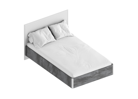 МС "Лео 2" Кровать 1,2 (футорка 10) 1306х2049х970 Айрон рок/Фрезеровка, Велес