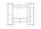 Гостиная "Сальма" Крафт золотой/Крафт белый 2500х483х2120, Зарон